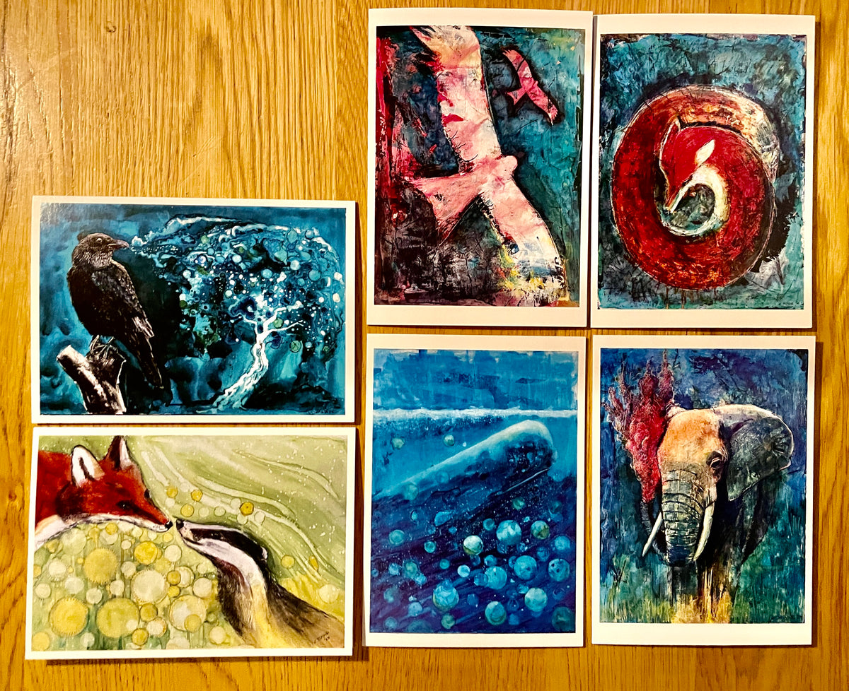 Pack of six folded cards