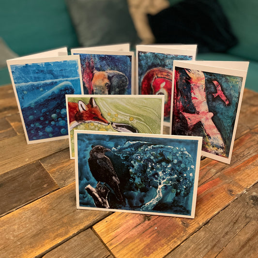 Pack of six folded cards